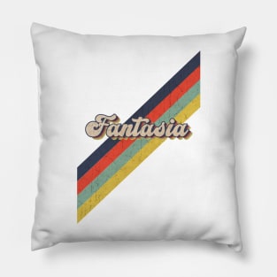 retro vintage color Fantasia Pillow