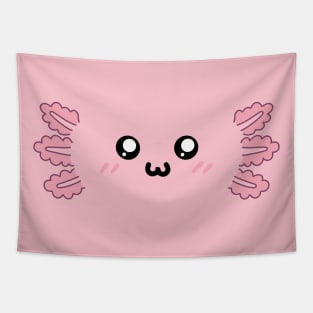 Axolotl Face / Funny Axolotl Shirt / Kawaii Axolotl Face / Pink Blushing Axolotl With Cute Eyes / Cute Axolotl Lover Gift Tapestry