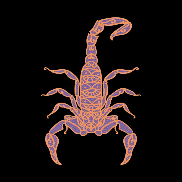 Cancer crab red violet animal horoscope cool by KK-Royal