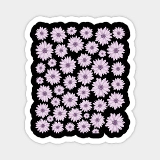 Violet Floral Pattern Magnet