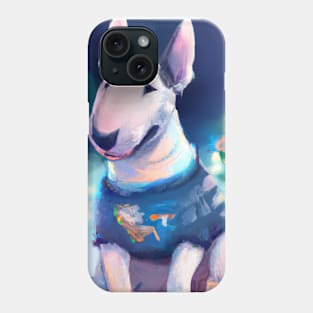 Cute Bull Terrier Drawing Phone Case