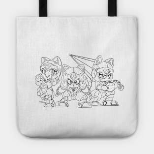 samurai pizza cats skech line art ecopop Tote