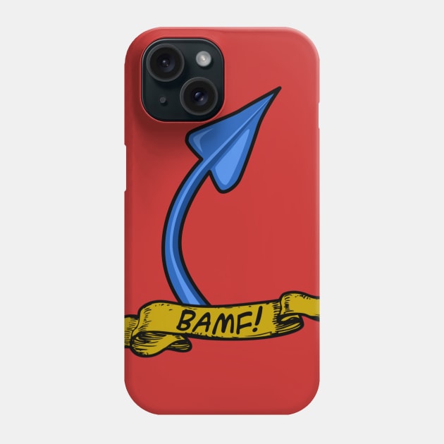 Nightcrawler Tail BAMF Tattoo Style Phone Case by EightUnder