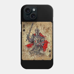 King of Spades Poker Card: Medieval warrior Phone Case