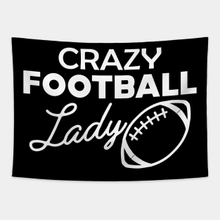 Crazy Football Lady Tapestry