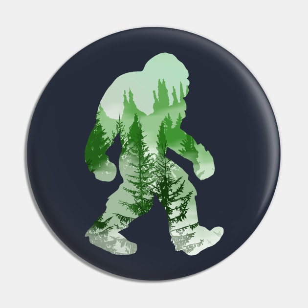 Green Forest Squatch Pin by MikeyBeRotten