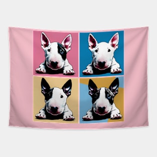 Pop Retro Bull Terrier Art  - Cute Puppy Tapestry