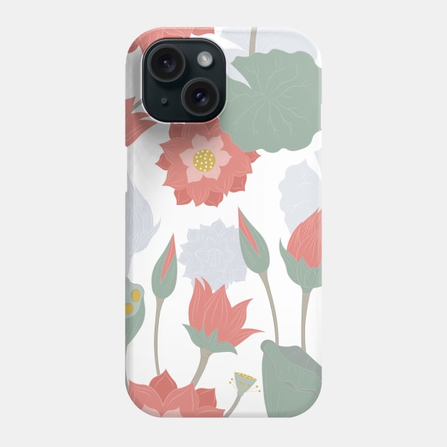 Luxury Red Lotus Phone Case by novaya