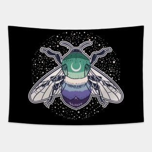 Gay Man Bee Proud LGBT Pride Flag Tapestry