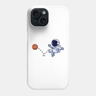 Astronaut plays Mars Soccer Phone Case