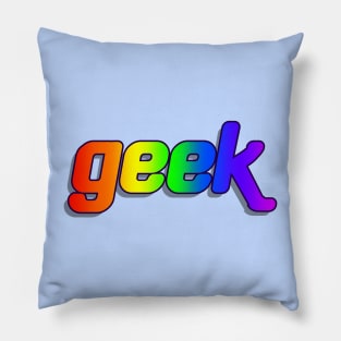 Geek Rainbow Pride Pillow