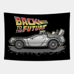 Back to the Future Delorean Tapestry