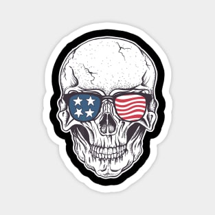 Flag Skull Patriotism Magnet