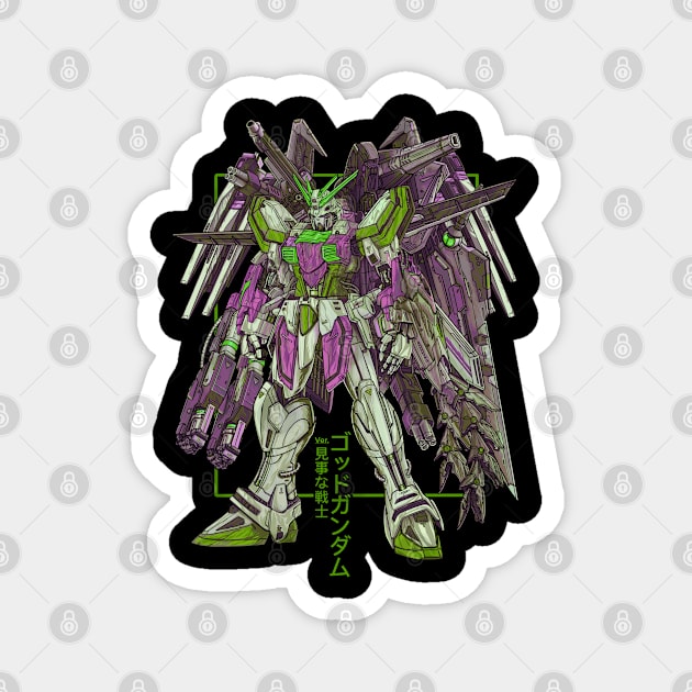 God Gundam Ver. Stunning Warrior (Candy 9) Magnet by kimikodesign