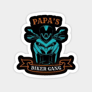 Papa's Biker Gang Father's Day Magnet