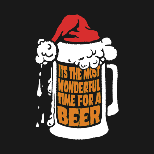 its the most wonderful time for a beer, funny christmas beer drinking T-Shirt