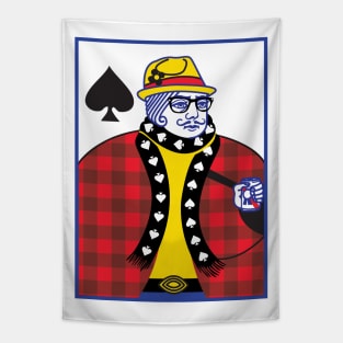 Hipster King of Spades Tapestry