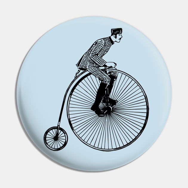 Vintage Penny Farthing Cyclist Pin by TwistedCharm