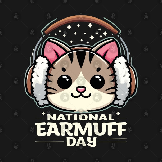 Purrfectly Warm: Celebrate National Earmuff Day with a Cute Cat! by chems eddine