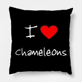 I Love Heart Chameleons Pillow