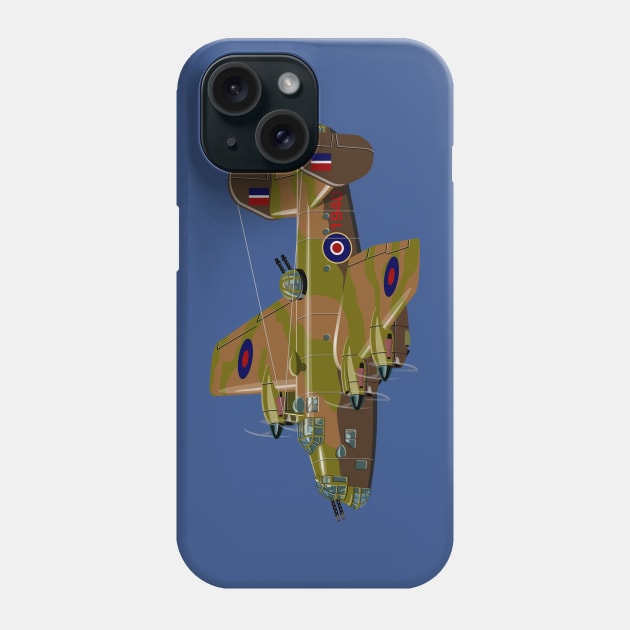 Cartoon retro bomber Phone Case by Mechanik