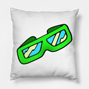 Sunglasses Doodle Art Sticker Pillow