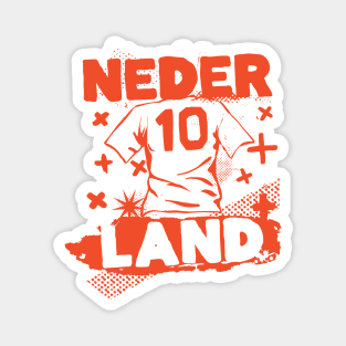 Vintage Netherlands Football // Retro Grunge Dutch Soccer Magnet