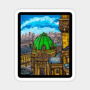 German City Dome Magnet