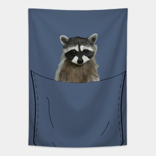 Peeking Pocket Pet - Raccoon Tapestry