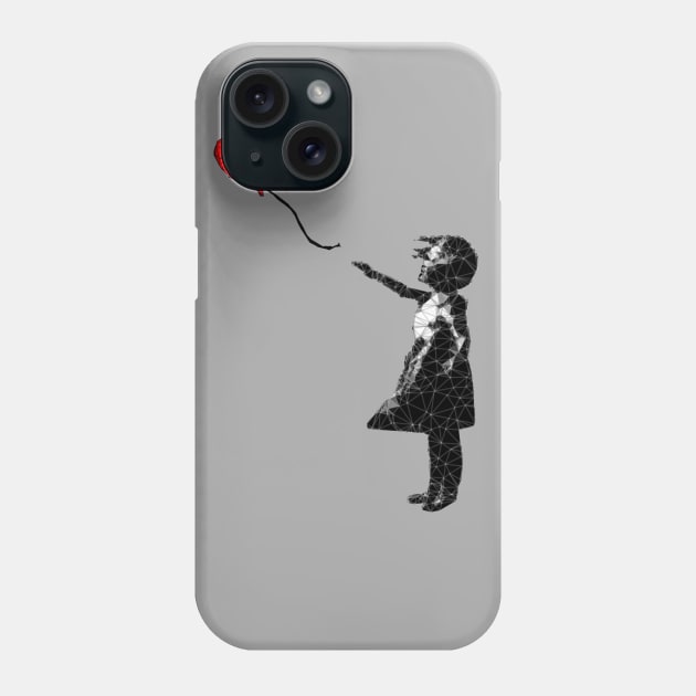 Low Poly Banksy Ballon Girl Phone Case by TRIME