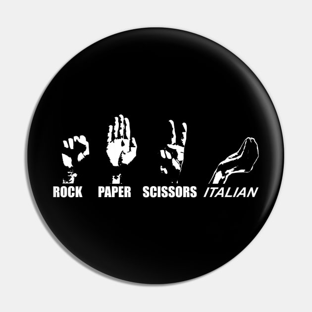 Rock Paper Scissors Italian Pin by giovanniiiii