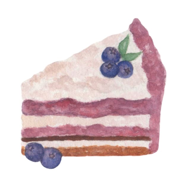 Blueberry pie watercolor by GinaaArts