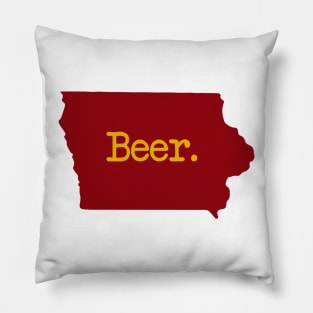 Iowa Beer IA Pillow