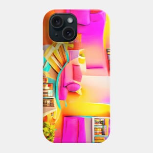 Colorful Living Room with Sofa Art Phone Case