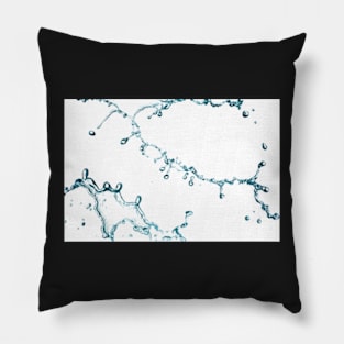 Blue color water splash Pillow