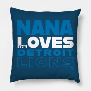 Nana Loves the Detroit Lions Pillow