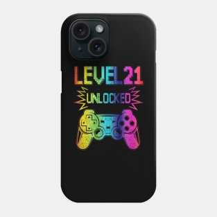 Vintage Video Gamer 21st Birthday Level 21 Unlocked Phone Case