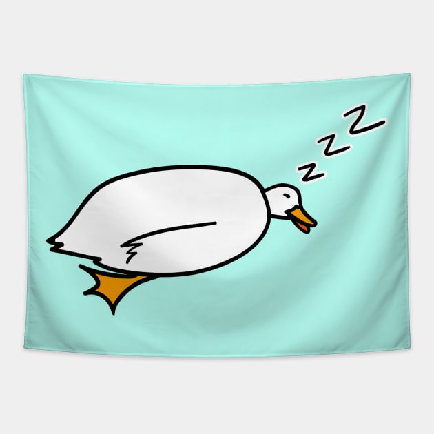 Duck Lover's Duckling Cute Sleeping Tapestry by MoreThanThat