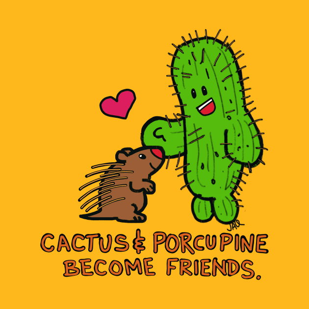 Cactus and Porcupine become Friends by wolfmanjaq