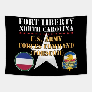 Fort Liberty North Carolina - US Army Forces Command (Forscom) SSI - DUI X 300 Tapestry