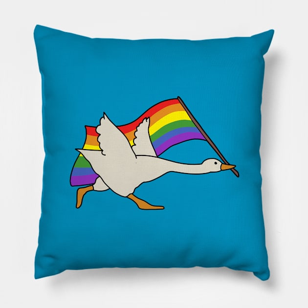 LGBT Goose Pillow by valentinahramov