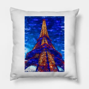 Eiffel Tower Light Glow By Sunset. For Eiffel Tower & Paris Lovers. Pillow