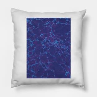 Marbled paper blue purple Pillow