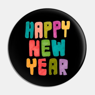 Vibrant Happy New Year Pin