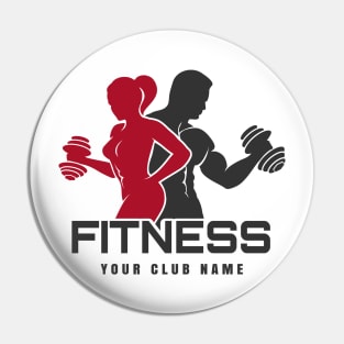 Fitness Club logo Pin