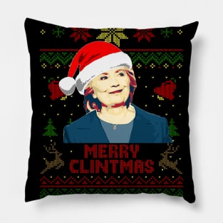 Hillary Clinton Merry Clintmas Pillow