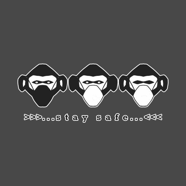 Three wise monkeys in safe masks by AgniArt