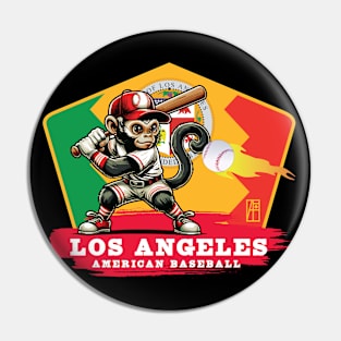 USA - American BASEBALL - Los Angeles - Baseball mascot - Los Angeles baseball Pin