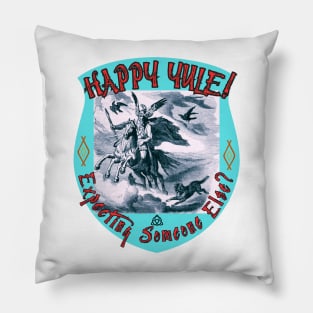 Odin versus Santa Claus, Funny Christmas Gift, Sleipnir Gift Pagan T-Shirt Pillow