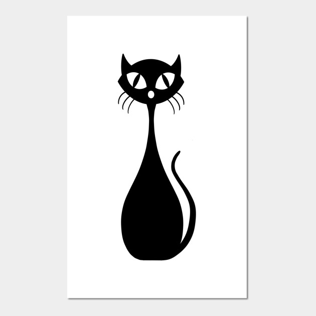 Mid Century Modern Cat Cat Posters And Art Prints Teepublic